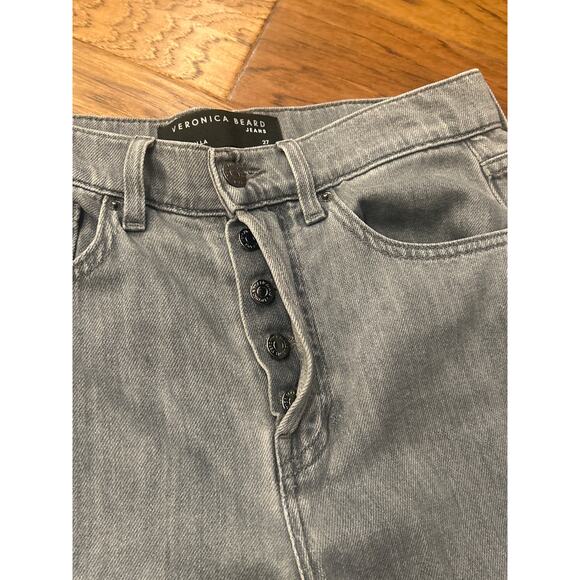 Veronica Beard Blake Classic Straight High Rise Winter Gray Jeans Size 27 - Picture 3 of 11
